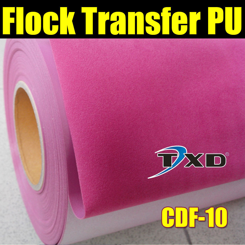 CDF-10 pink 고품질 열전달 flocking pu 비닐 커터 플로터 크기 50x100 cm